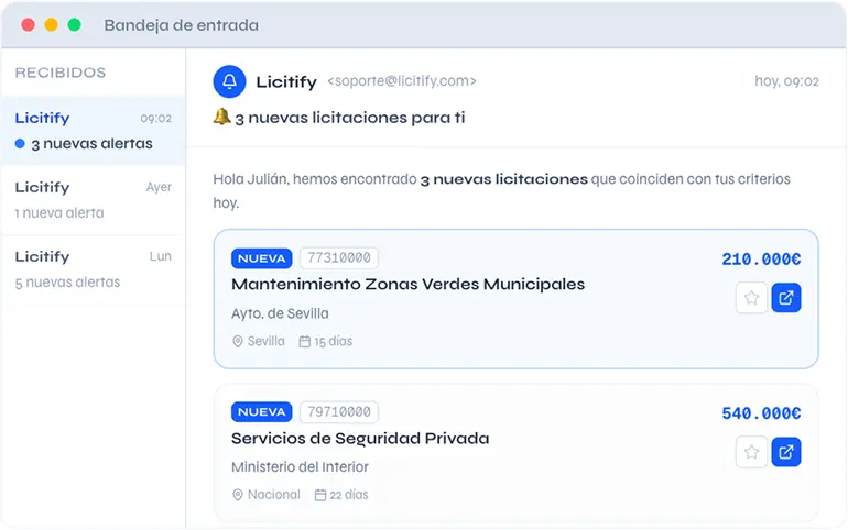 Alertas inmediatas